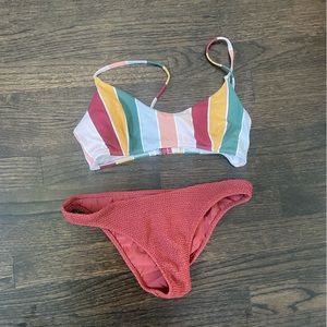 Garage bikini top medium and Pacsun bikini bottoms small